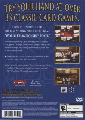 World Championship Cards box cover back